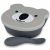 Variation Gris, blanc, noir du produit Set bol à ventouse et cuillère en silicone Koala de la marque TUM TUM