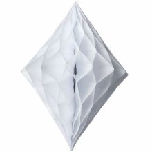 Losange en papier alvéolé blanc  par Arty Fêtes Factory