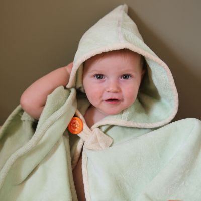 Poncho de bain tortue menthalo personnalisable (0-5 ans)