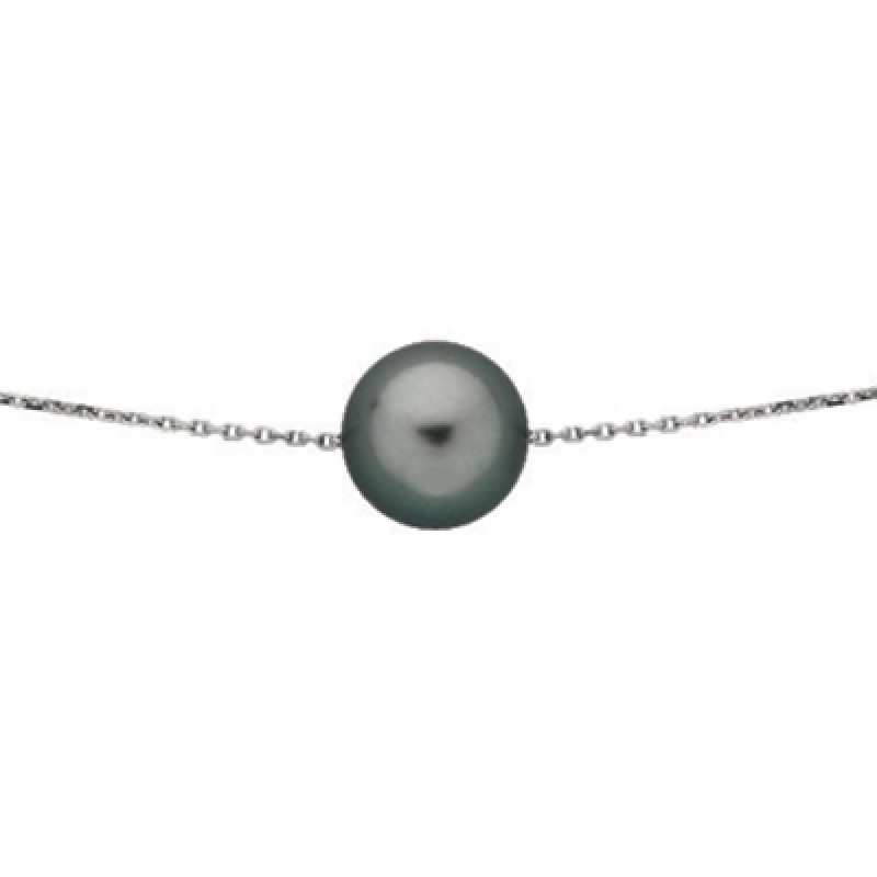 Collier Ma perle de Tahiti (or blanc 750°) Berceau magique bijoux