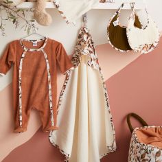 Cape de bain bambou + gant Caramel forest (70 x 70 cm)