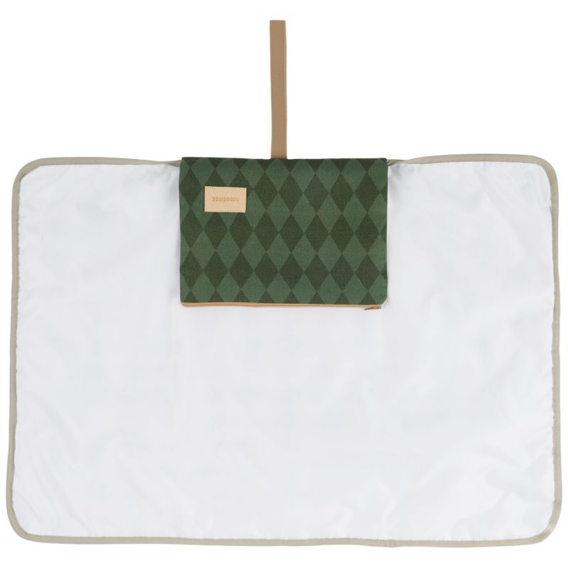 Tapis à langer imperméable Hyde Park Forest Green Diamonds Nobodinoz Produit 2