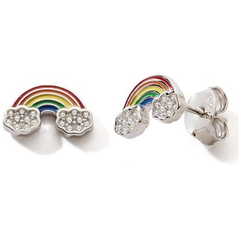Boucles d'oreilles Arc-en-ciel Oxydes (argent 925) Baby bijoux Produit 1