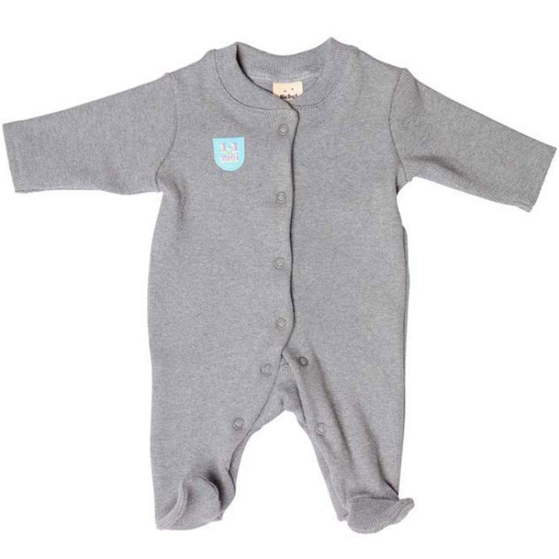 Pyjama léger 1 + 1 = moi gris (3 mois)  BEBEL