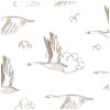 Papier peint Oies et nuages sepia (50 cm x 10m)  Lilipinso Produit 1