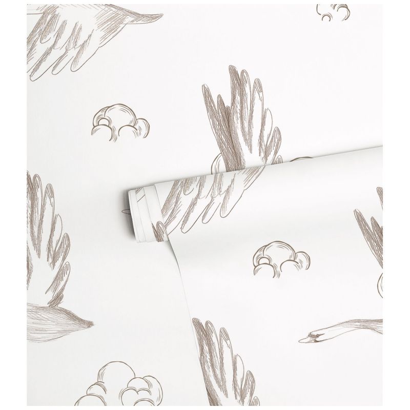 Papier peint Oies et nuages sepia (50 cm x 10m)  Lilipinso Produit 7