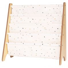 Bibliothèque en tissu recyclé Terrazzo crème - 3 sprouts