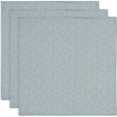 Lot de 3 langes en coton Miffy Silhouettes Sea Green (70 x 70 cm) - Jollein
