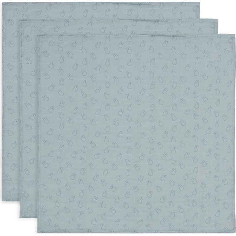 Lot de 3 langes en coton Miffy Silhouettes Sea Green (70 x 70 cm) Jollein Produit 1 grande taille