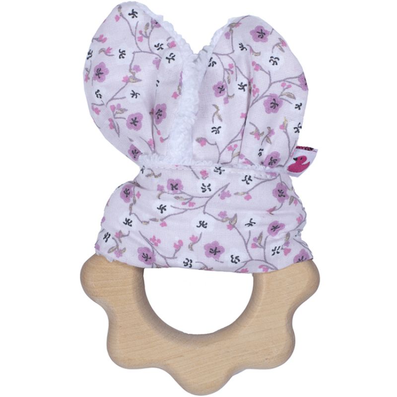 Anneau de dentition en bois Liberty rose BB & Co