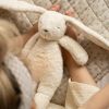 Peluche veilleuse lapin nature bio avec sons & lumières sable 2.0  par Moonie