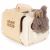 Variation Gris, blanc, noir du produit Peluche Lapin et sa caisse de la marque Konges Sløjd