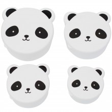 Lot de 4 boîtes à goûter Panda  par A Little Lovely Company