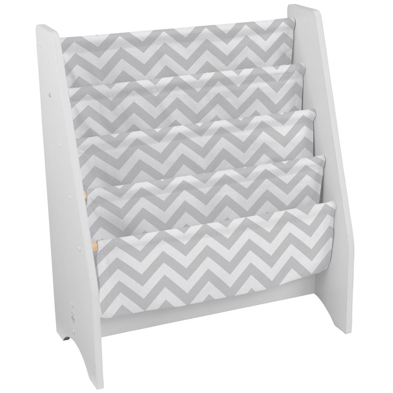 Bibliothèque en tissu chevron gris KidKraft
