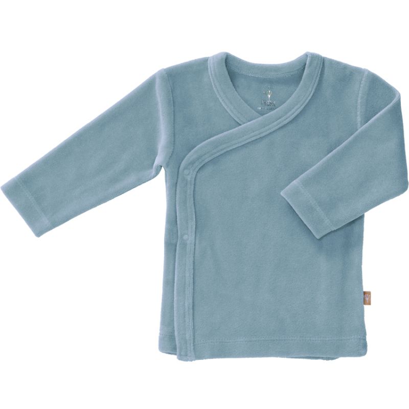 Cardigan en velours bio Blue fog (6-12 mois : 67 à 74 cm) Fresk