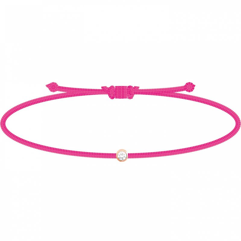 Bracelet diamant Mon Petit Diam's rose fluo (plaqué or rose) My First Diamond