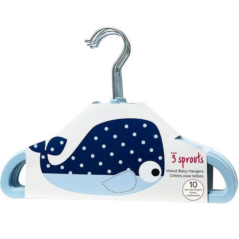 Cintres velours bleu clair (10 pièces) 3 sprouts