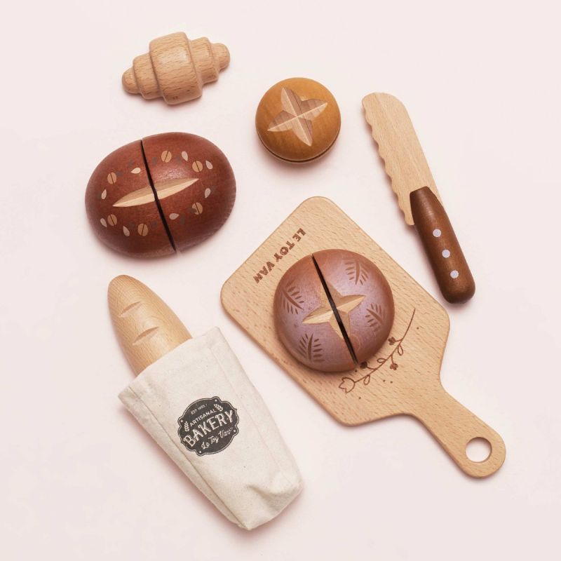 Ensemble de baguette et pains artisanaux en bois FSC Le Toy Van Ambiance 5