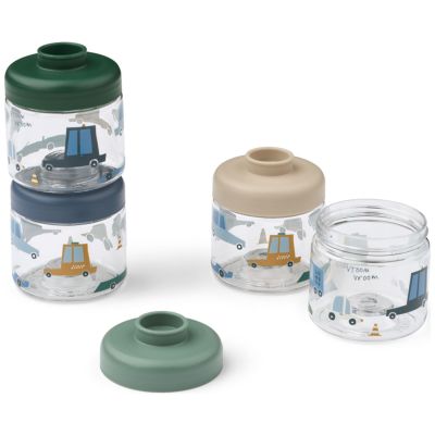 Lot de 4 boîtes alimentaires Dominique Cars Sandy Liewood