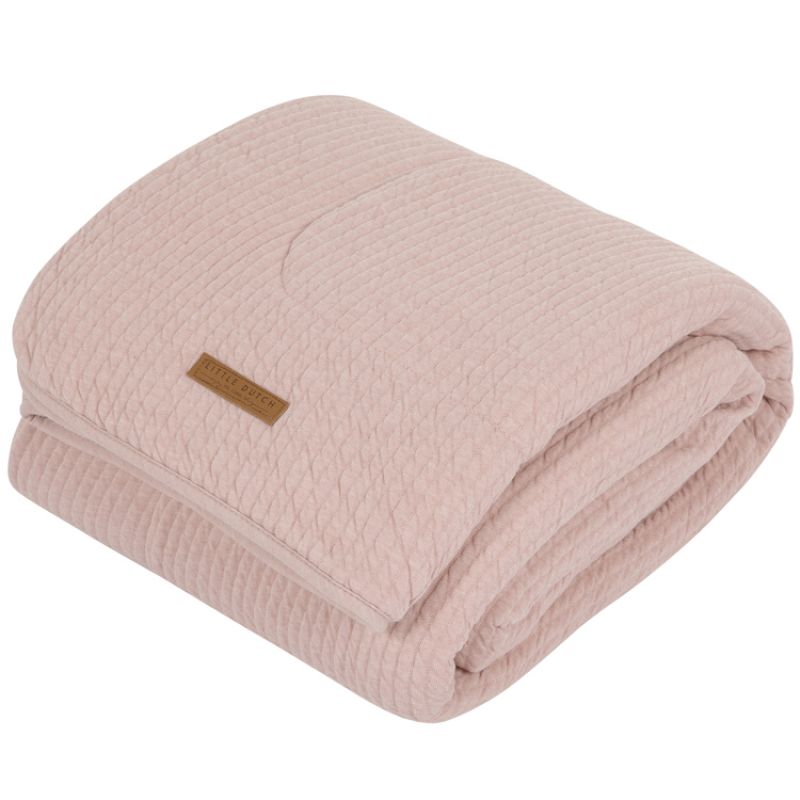 Couverture bébé pure & soft Pure pink (70 x 100 cm) Little Dutch