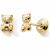 Variation Doré du produit Boucles d'oreilles à vis Ourson (or jaune 375°) de la marque Baby bijoux