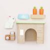 Clapier avec lapin et cochon d'Inde pour maison de poupée en bois FSC Le Toy Van Ambiance 3