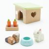 Clapier avec lapin et cochon d'Inde pour maison de poupée en bois FSC Le Toy Van Ambiance 5