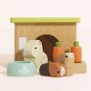 Clapier avec lapin et cochon d'Inde pour maison de poupée en bois FSC Le Toy Van Ambiance 6