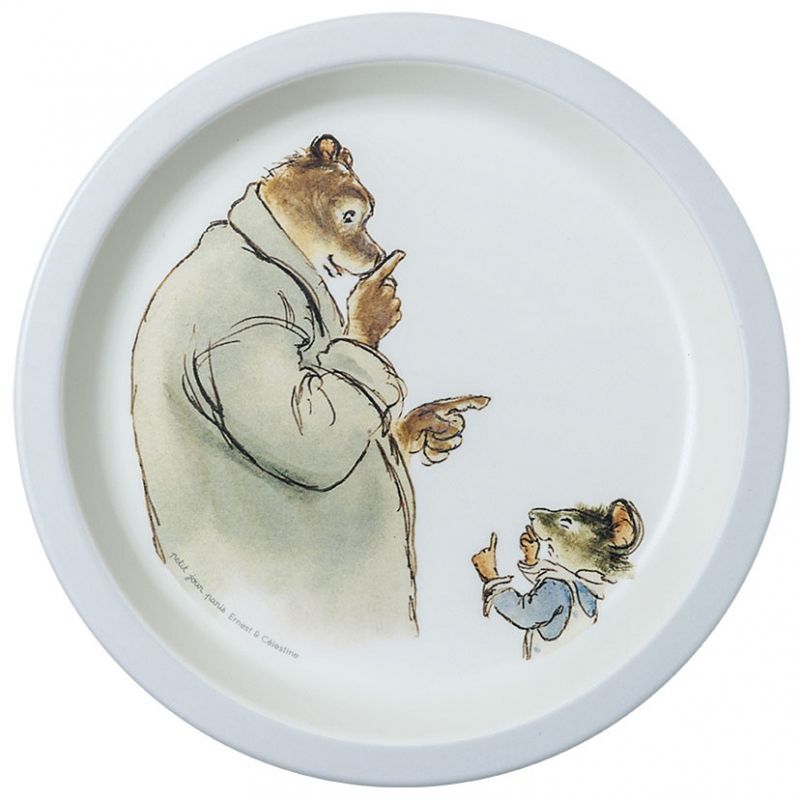 Assiette plate Ernest et Célestine bleu Petit Jour Paris
