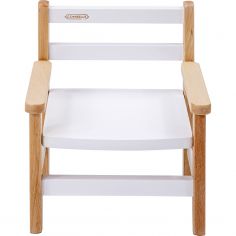 Petit fauteuil avec accoudoirs Juliette Hybride blanc