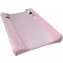 Housse de matelas à langer Happy Dressing Powder Pink (45 x 70 cm)   par Snoozebaby