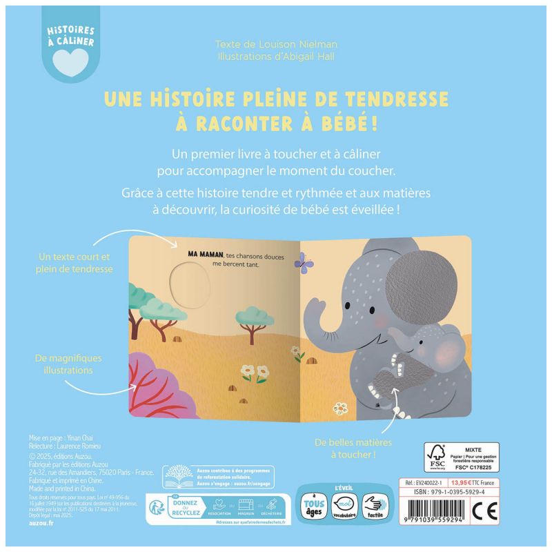 Livre Histoires à câliner Ma maman à moi Auzou Editions Produit 4