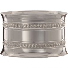 Rond de serviette Perles 2 rangs (métal argenté) dans son coffret