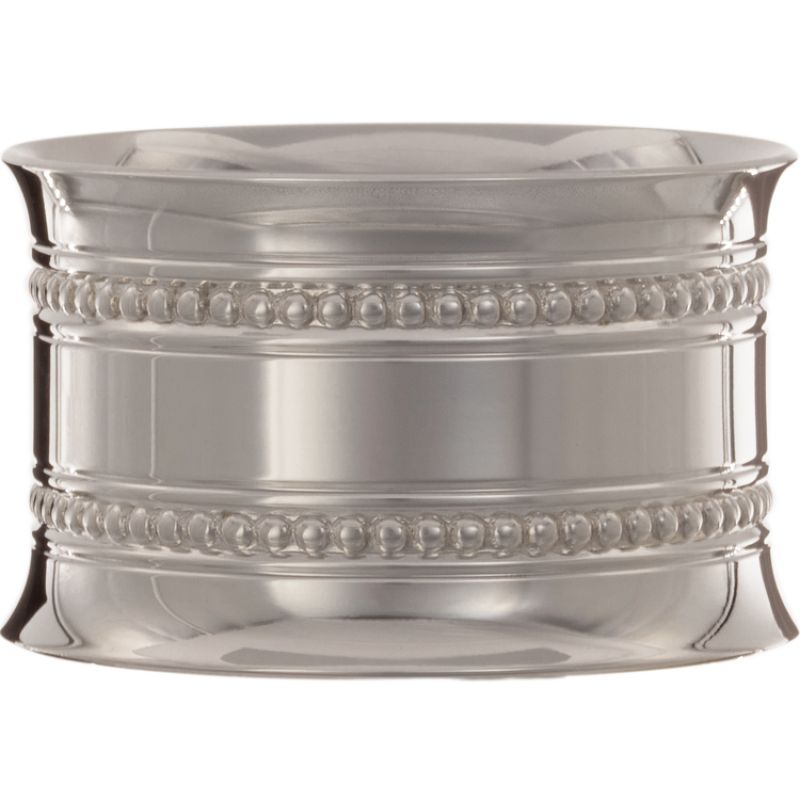 Rond de serviette Perles 2 rangs (métal argenté) dans son coffret Daniel Crégut Produit 1