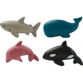 Lot de 4 figurines animaux de la mer