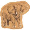 Lot de 8 assiettes Éléphant Safari Kraft  par Arty Fêtes Factory