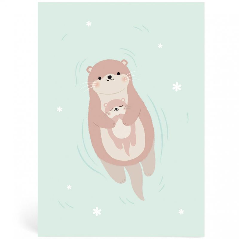 Grande carte A5 Loutre Zü