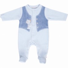 Pyjama bleu ciel William & Henry (3 mois : 62 cm)  par Noukie's