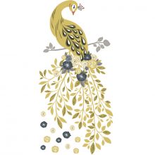 Sticker mural Floral Peacok (85 x 41 cm)  par Lilipinso