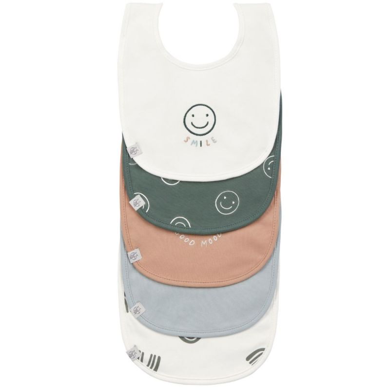 Lot de 5 bavoirs éponge Tiny Smile Lässig