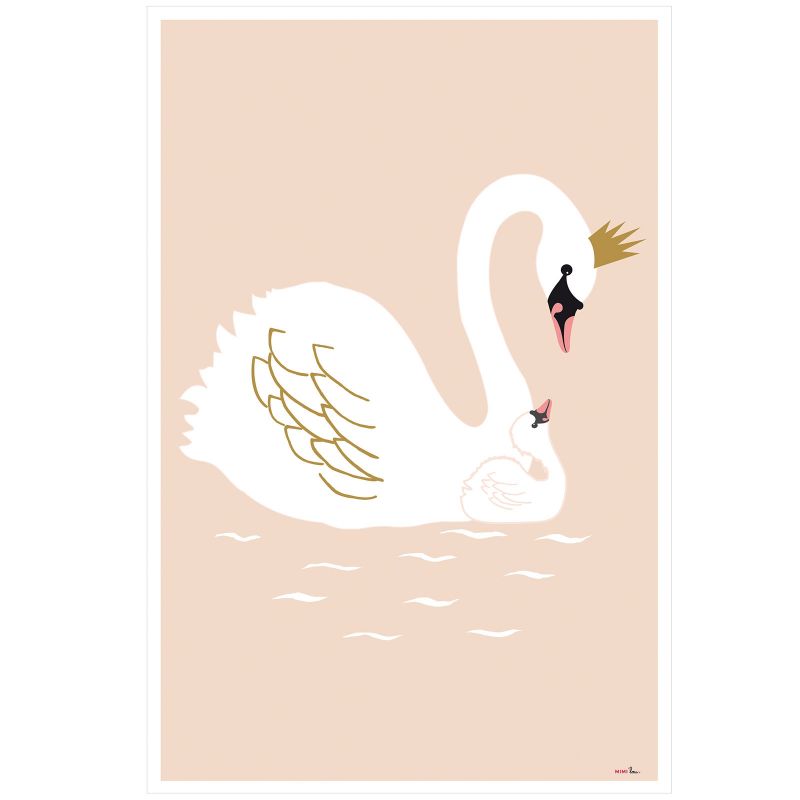 Affiche Cygne Swann (60 x 40 cm) Mimi'lou