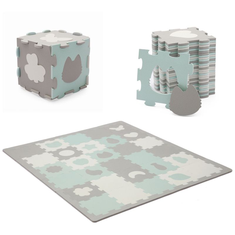 Tapis puzzle Luno Shapes Mint (165 x 185 cm) Kinderkraft Produit 1
