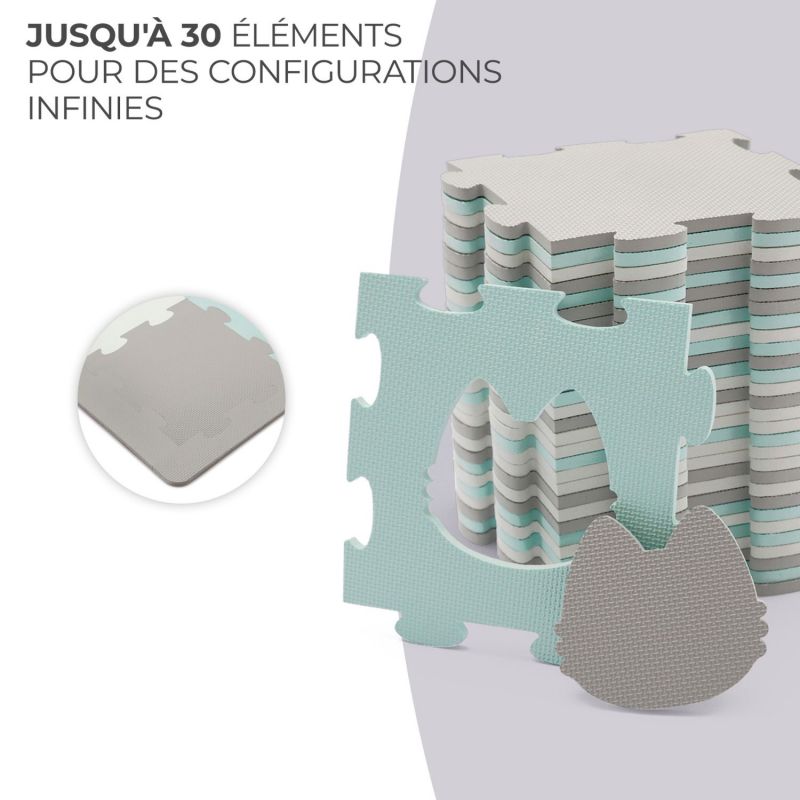 Tapis puzzle Luno Shapes Mint (165 x 185 cm) Kinderkraft Produit 7