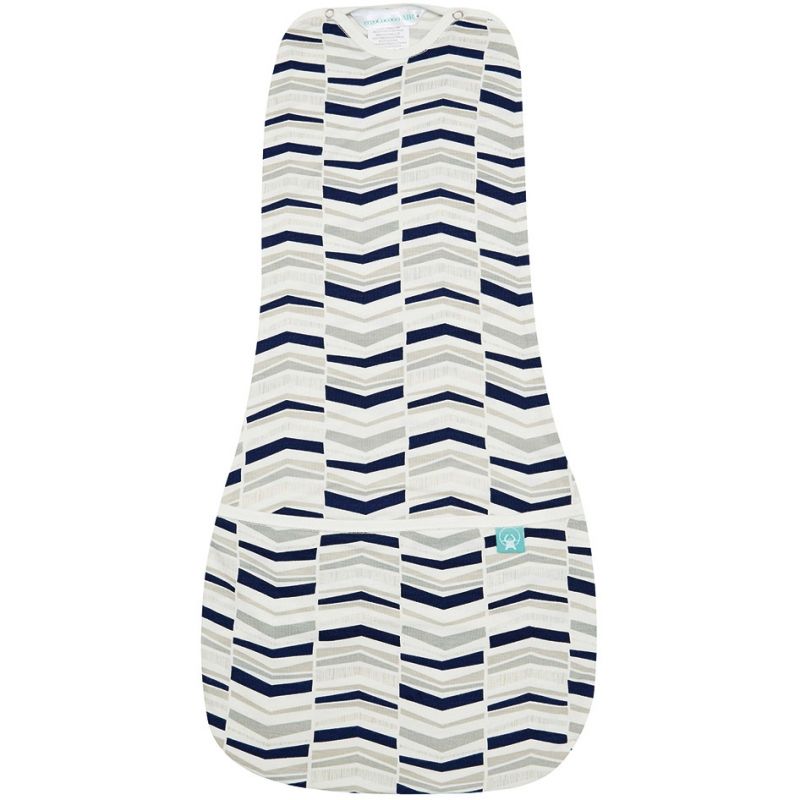 Gigoteuse d'emmaillotage été Bamboo AirCocoon chevron bleu marine (60 cm) ErgoPouch