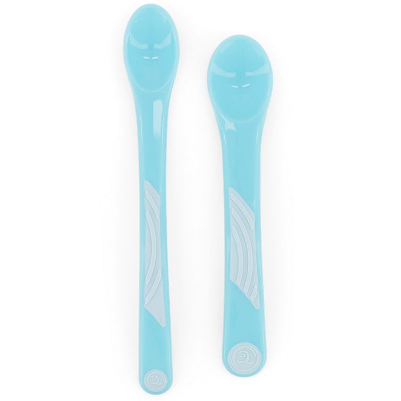 Lot de 2 cuillères bleu pastel Twistshake
