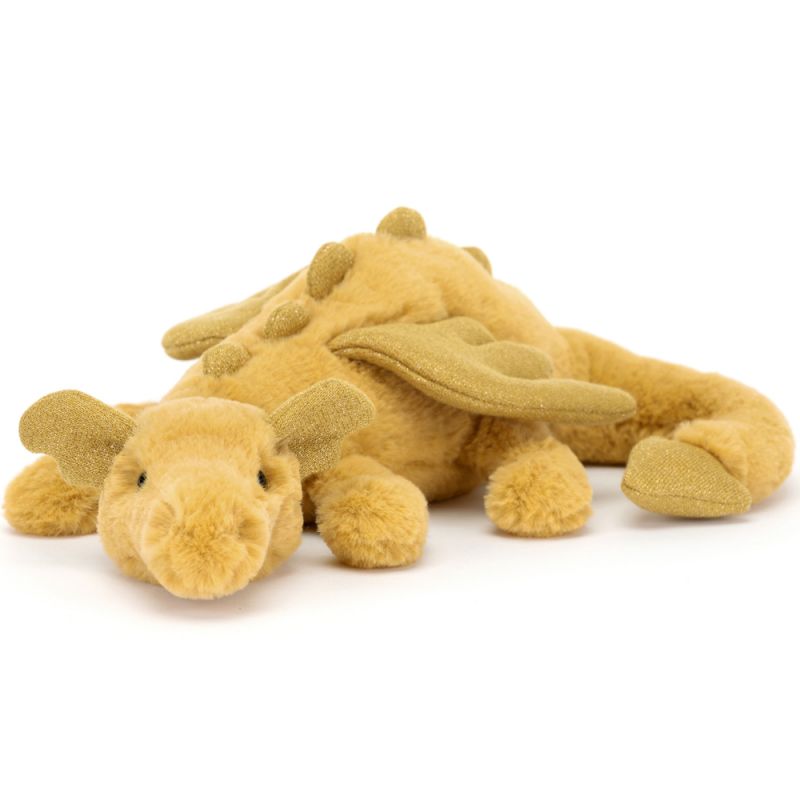 Peluche Scrumptious dragon doré (30 cm) Jellycat