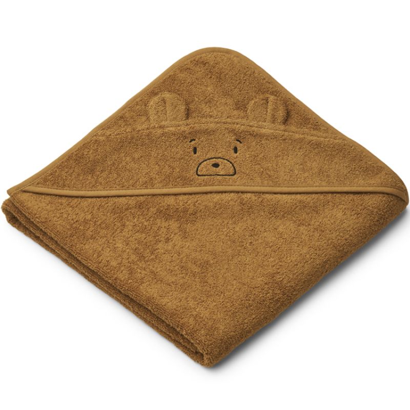 Cape de bain Augusta Mr Bear Golden caramel (100 x 100 cm) Liewood