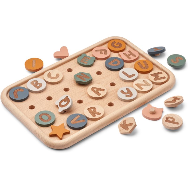 Tableau d'activités Alphabet Russel mustard multi mix Liewood Produit 1 grande taille