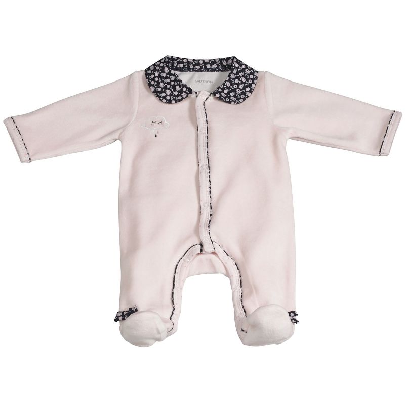 Pyjama chaud Miss Fleur de Lune rose (3 mois) Sauthon