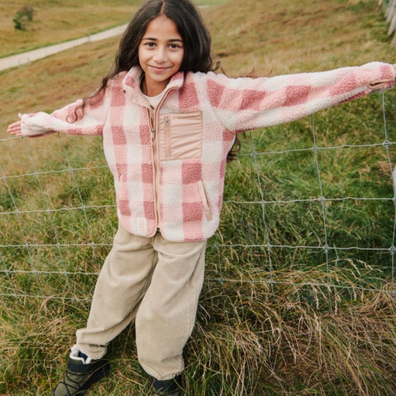 Veste polaire Nolan Mega Check Rose Blush (3 ans) Liewood Ambiance 2